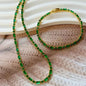 Emerald Color - 17cm Trendy and Vintage Inspired Slider Unisex Tennis  Bracelet and Necklace