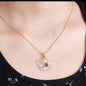 Exquisite Camellia White Crystal Necklace